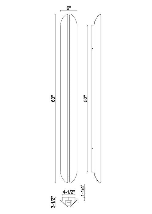 Eurofase 49016 Inntra 1-lt 60" Tall LED Outdoor Wall Sconce