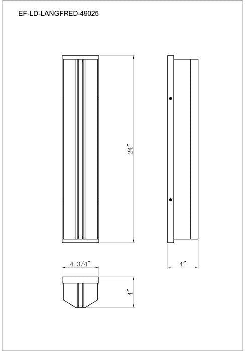 Eurofase 49025 Langferd 1-lt 24" Tall LED Wall Sconce