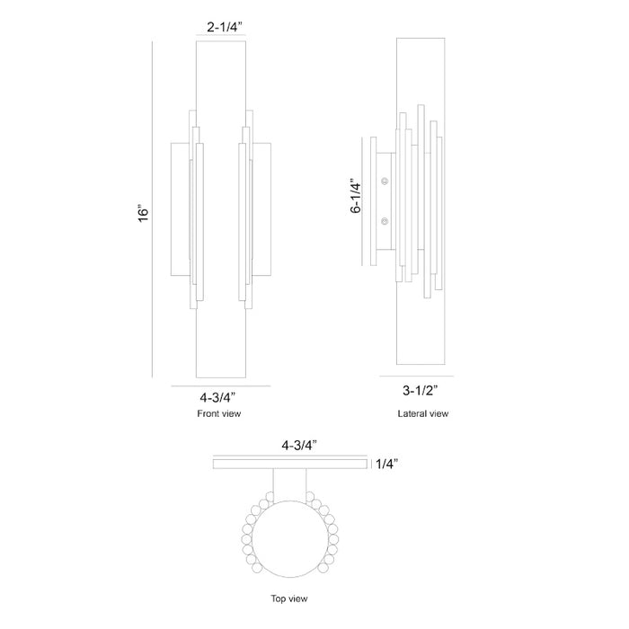 Eurofase 49032 Venna 1-lt 16" Tall LED Wall Sconce