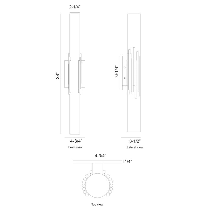 Eurofase 49036 Venna 1-lt 28" Tall LED Wall Sconce