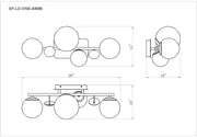 Eurofase 49086 Vine 4-lt 28" LED Vanity Light