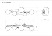 Eurofase 49087 Vine 5-lt 36" LED Vanity Light