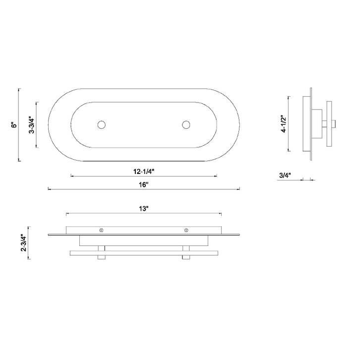 Eurofase 49171 Tramore 1-lt 16" Tall LED Wall Sconce