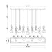 Eurofase 49239 Norah 9-lt 51" LED Linear Chandelier
