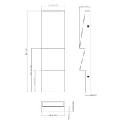 Eurofase 49242 Nanton 2-lt 19" Tall LED Outdoor Wall Sconce