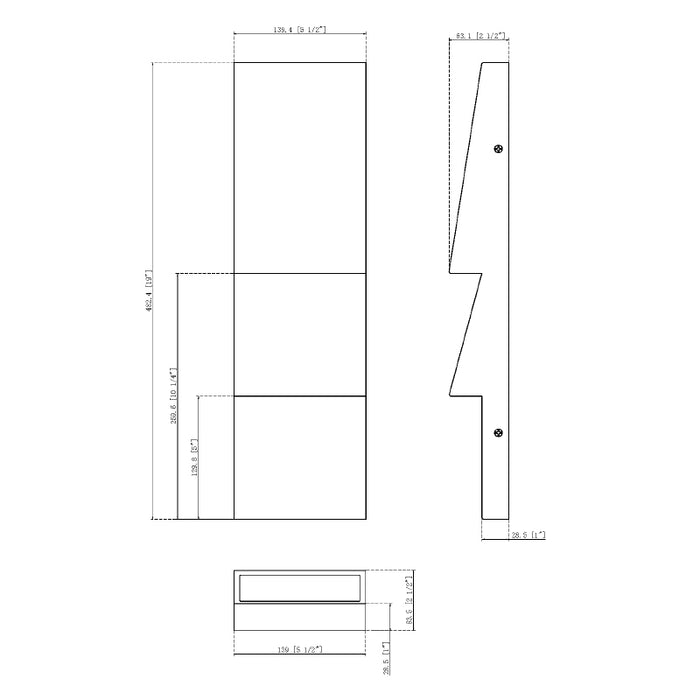 Eurofase 49242 Nanton 2-lt 19" Tall LED Outdoor Wall Sconce