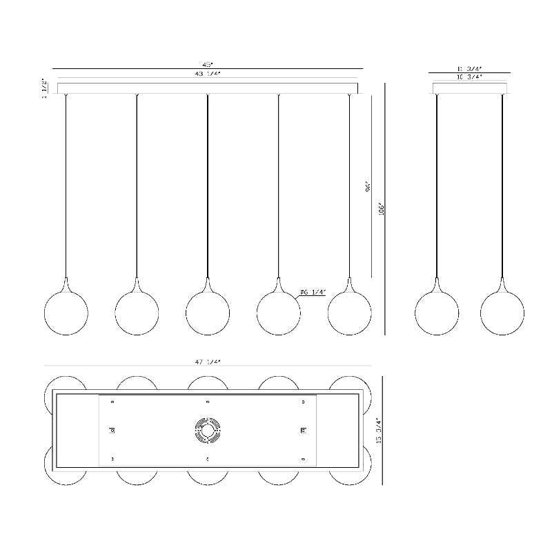 Eurofase 48932 Iissa 10-lt 47" LED Multi Drop Chandelier