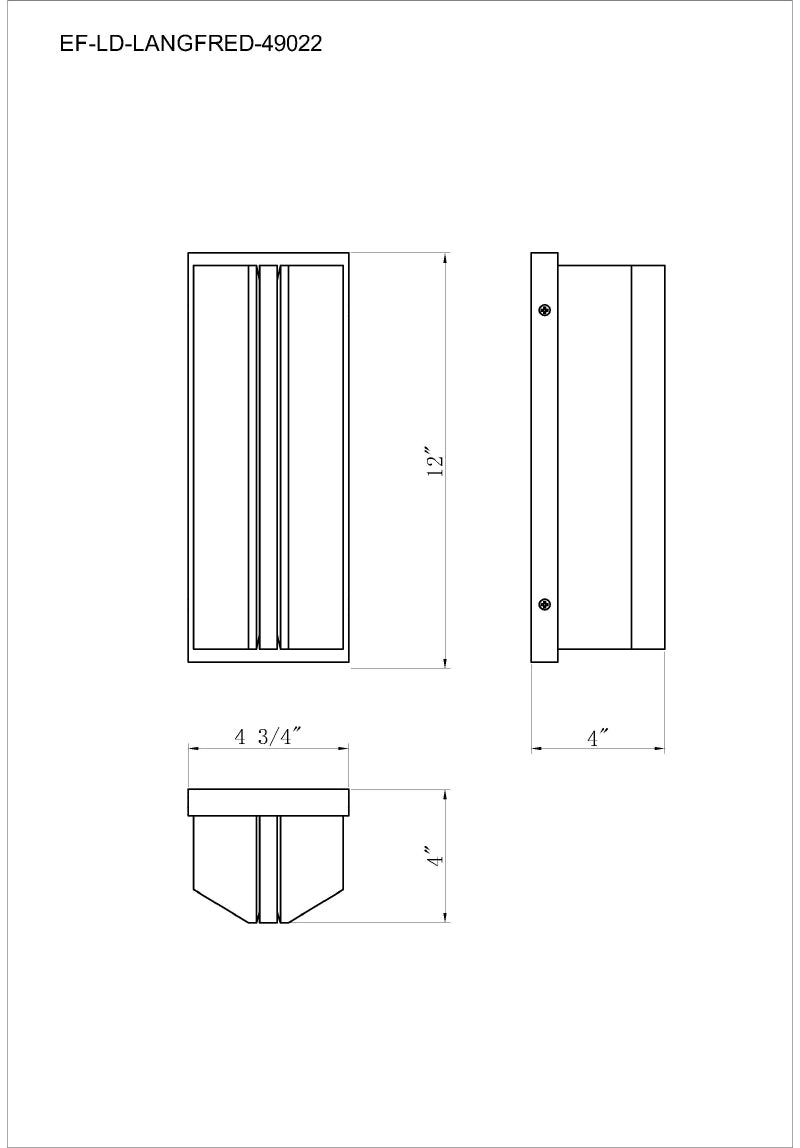 Eurofase 49022 Langferd 1-lt 12" Tall LED Wall Sconce