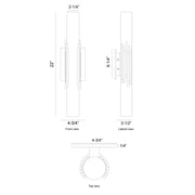 Eurofase 49034 Venna 1-lt 22" Tall LED Wall Sconce