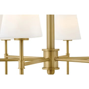 Hinkley 46954 Saunders 6-lt 30" LED Chandelier - Lacquered Brass
