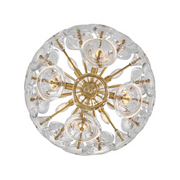 Fredrick Ramond FR46907 Maya 8-lt 20" LED Pendant - Unlacquered Brass/Clear Glass