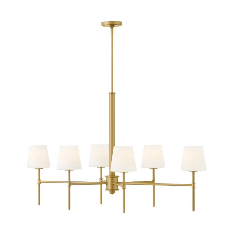 Hinkley 46955 Saunders 6-lt 45" LED Chandelier - Lacquered Brass