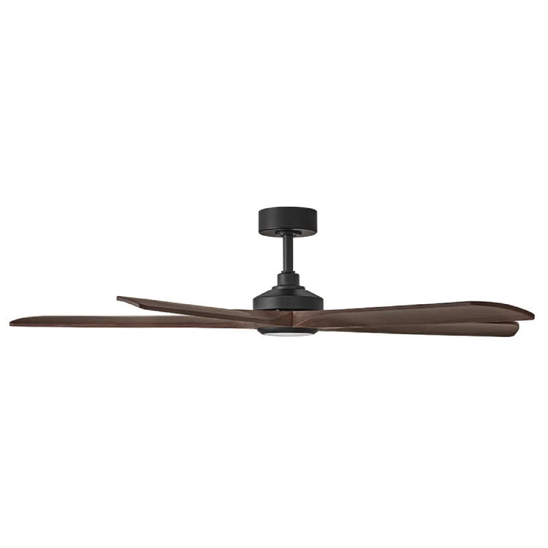Hinkley 907358 Layton 58" Smart Ceiling Fan with LED Light Kit - Matte Black/Walnut