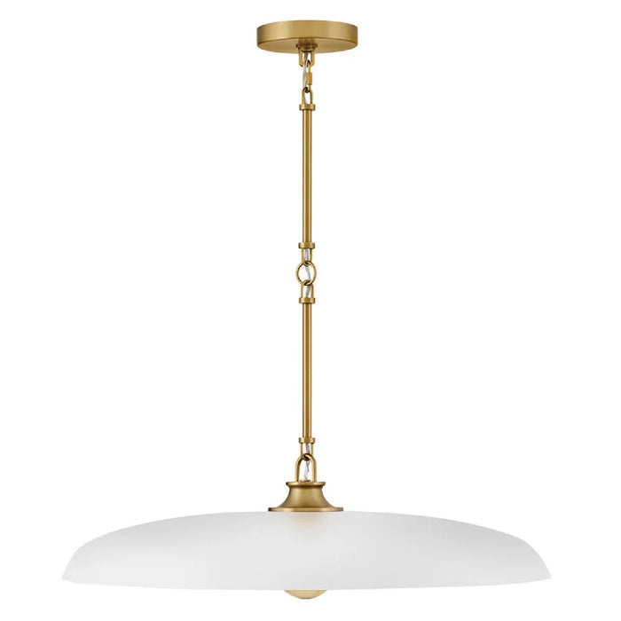 Hinkley 48165 Sadie 1-lt 24" LED Chandelier - Lacquered Brass/Chalk White