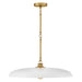 Hinkley 48165 Sadie 1-lt 24" LED Chandelier - Lacquered Brass/Chalk White