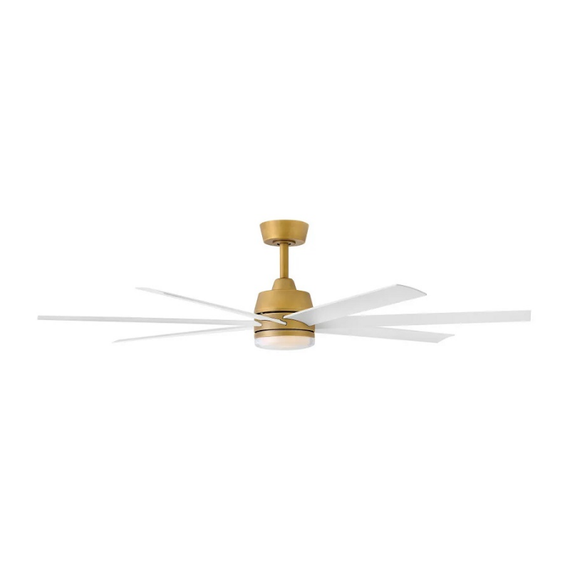 Hinkley 910656 Current 56" Smart Ceiling Fan with LED Light Kit - Heritage Brass