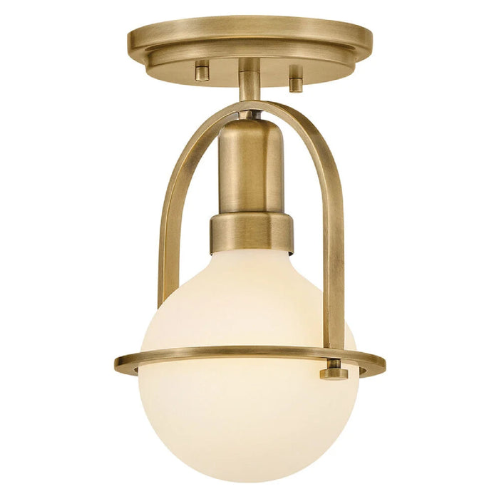 Hinkley 53771 Somerset 1-lt 6" LED Semi-Flush Mount - Heritage Brass