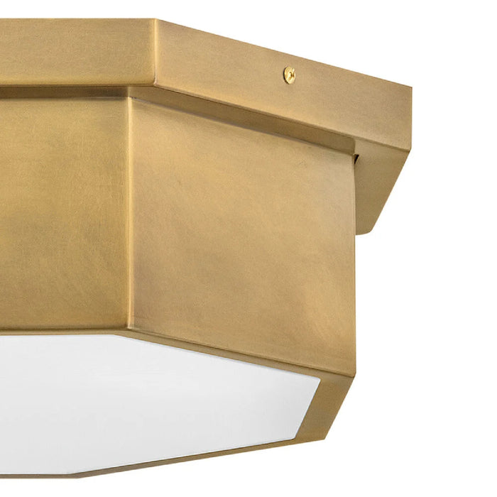 Hinkley 46993 Facet 3-lt 18" LED Flush Mount - Heritage Brass