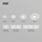 Dals FGM2-CDW Pivot 2" Flat Round Gimbal Recessed, 5CCT+Dim-to-Warm