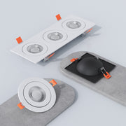 Dals FGM2-CDW Pivot 2" Flat Round Gimbal Recessed, 5CCT+Dim-to-Warm