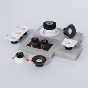 Dals GBR35SQ-CDW Revolve 3.5" Square Regressed Gimbal Downlight, 5CCT+Dim-to-Warm