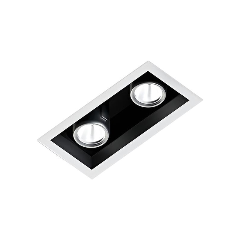 Elite FC2-LED-3000L 2 Head Flanged Recessed Multiple Combo LED Downlight, 3000 Lumens, 120V