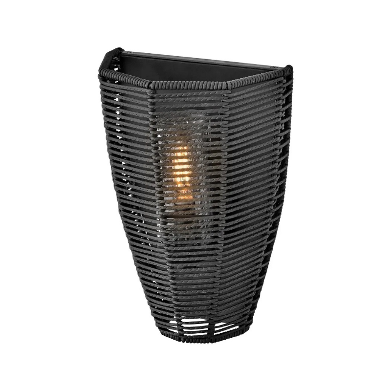 Hinkley 10380 Luca 1-lt 12" Tall LED Outdoor Wall Sconce - Black
