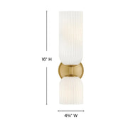 Hinkley 57472 Ava 2-lt 16" Tall LED Wall Sconce