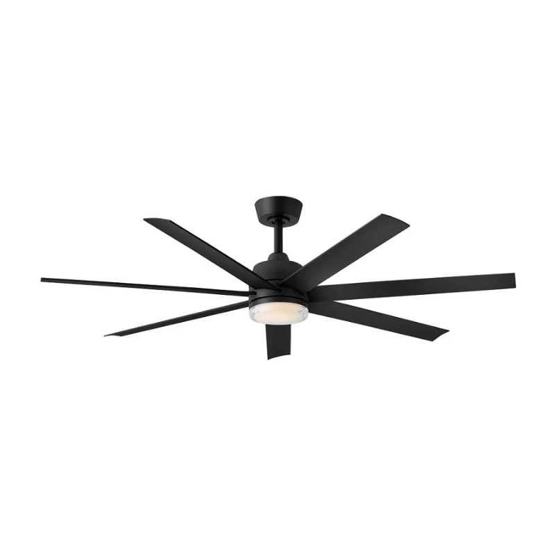 Hinkley 910656 Current 56" Smart Ceiling Fan with LED Light Kit - Matte Black