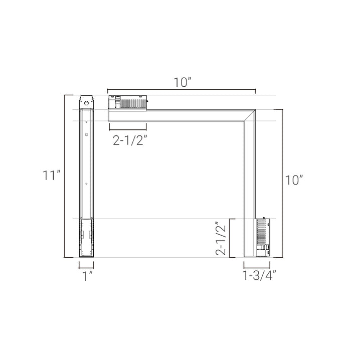 Elite FG-L1R-CI Groove 48V Seamless Linear Diffused, Inside Corner