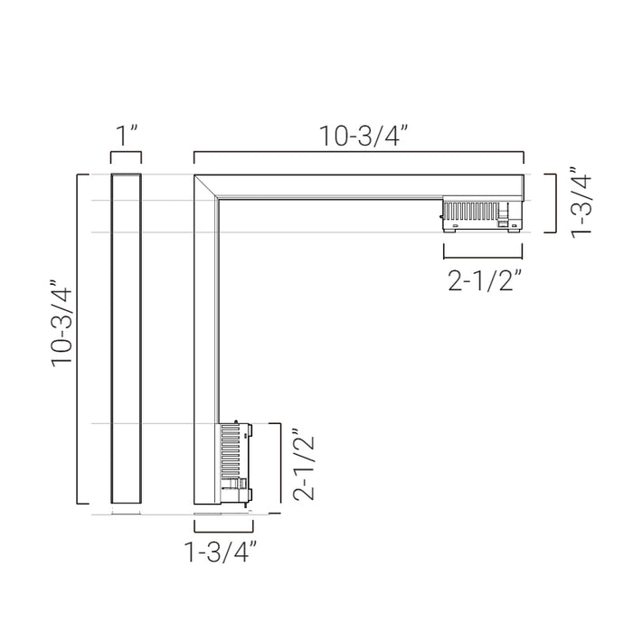Elite FG-L1R-CO Groove 48V Seamless Linear Diffused, Outside Corner