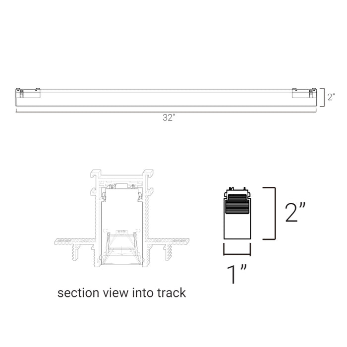 Elite FG-L4R-32 Groove 48V 32" Linear Recessed Downlight & Task