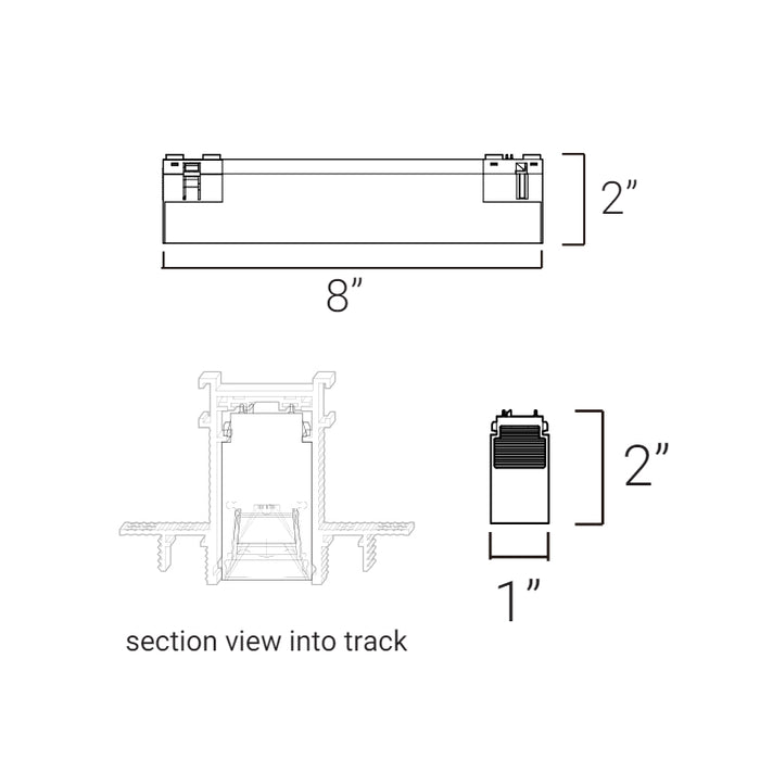 Elite FG-L4R-8 Groove 48V 8" Linear Recessed Downlight & Task