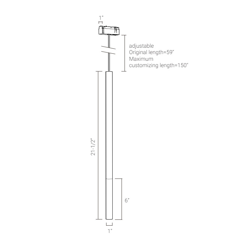 Elite FG-P3-2 Groove 48V 22" Tall Pendant