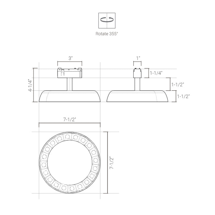 Elite FG-T10-1 Groove 48V Track Downlight