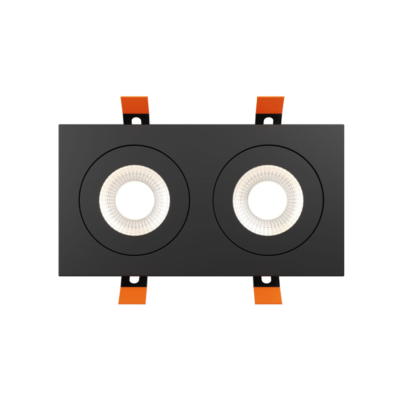 Dals FGM4-CDW-DUO Pivot 4" Double Flat Gimbal Recessed, 5CCT+Dim-to-Warm