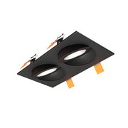 Dals FGM4-CDW-DUO Pivot 4" Double Flat Gimbal Recessed, 5CCT+Dim-to-Warm
