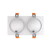 Dals FGM4-CDW-DUO Pivot 4" Double Flat Gimbal Recessed, 5CCT+Dim-to-Warm