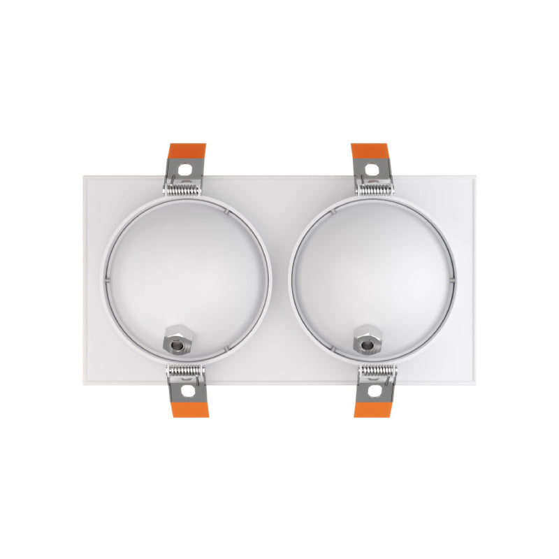Dals FGM4-CDW-DUO Pivot 4" Double Flat Gimbal Recessed, 5CCT+Dim-to-Warm