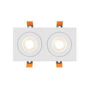 Dals FGM4-CDW-DUO Pivot 4" Double Flat Gimbal Recessed, 5CCT+Dim-to-Warm