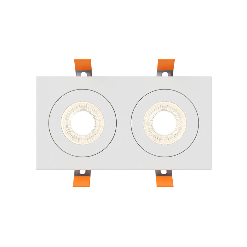 Dals FGM4-CDW-DUO Pivot 4" Double Flat Gimbal Recessed, 5CCT+Dim-to-Warm