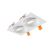 Dals FGM4-CDW-DUO Pivot 4" Double Flat Gimbal Recessed, 5CCT+Dim-to-Warm