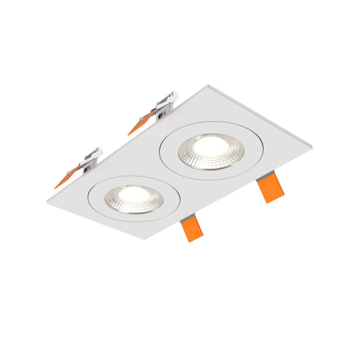 Dals FGM4-CDW-DUO Pivot 4" Double Flat Gimbal Recessed, 5CCT+Dim-to-Warm - White