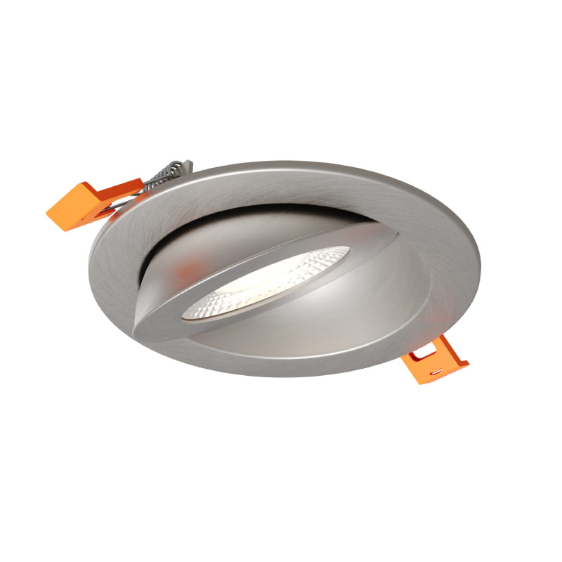 Dals FGM4-CDW Pivot 4" Flat Round Gimbal Recessed, 5CCT+Dim-to-Warm