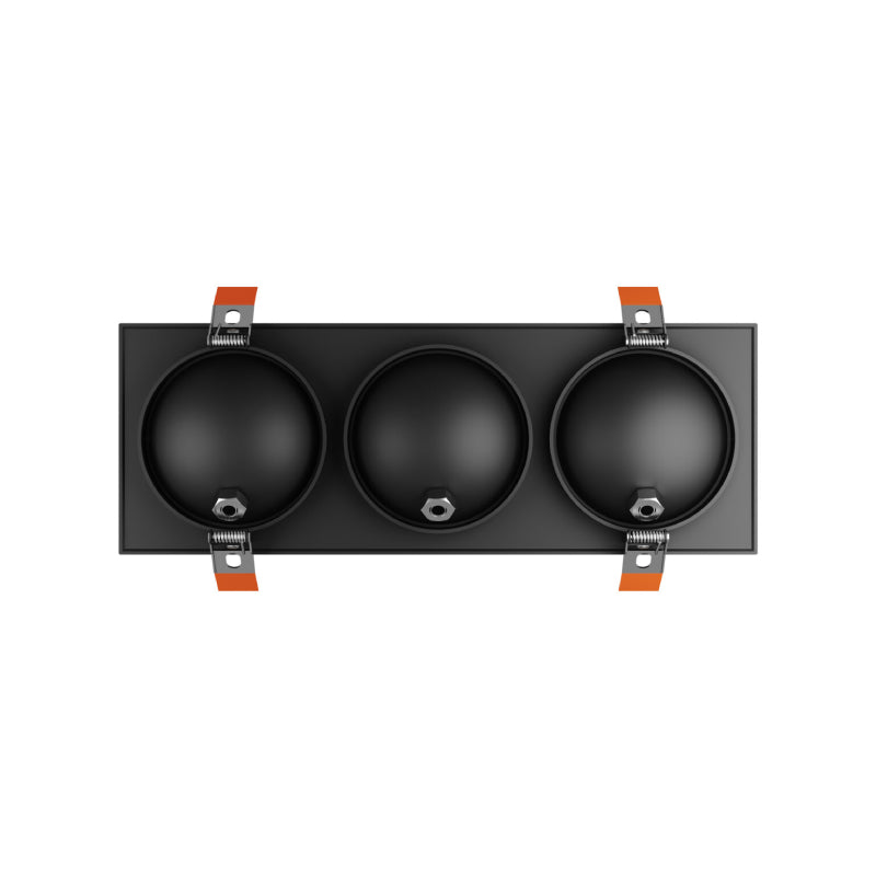 Dals FGM4-CDW-TRIO Pivot 4" Triple Flat Gimbal Recessed, 5CCT+Dim-to-Warm