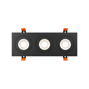 Dals FGM4-CDW-TRIO Pivot 4" Triple Flat Gimbal Recessed, 5CCT+Dim-to-Warm