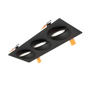 Dals FGM4-CDW-TRIO Pivot 4" Triple Flat Gimbal Recessed, 5CCT+Dim-to-Warm