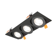 Dals FGM4-CDW-TRIO Pivot 4" Triple Flat Gimbal Recessed, 5CCT+Dim-to-Warm