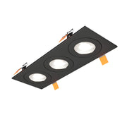 Dals FGM4-CDW-TRIO Pivot 4" Triple Flat Gimbal Recessed, 5CCT+Dim-to-Warm - Black