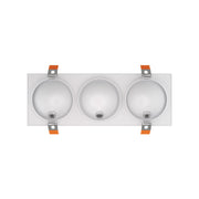 Dals FGM4-CDW-TRIO Pivot 4" Triple Flat Gimbal Recessed, 5CCT+Dim-to-Warm